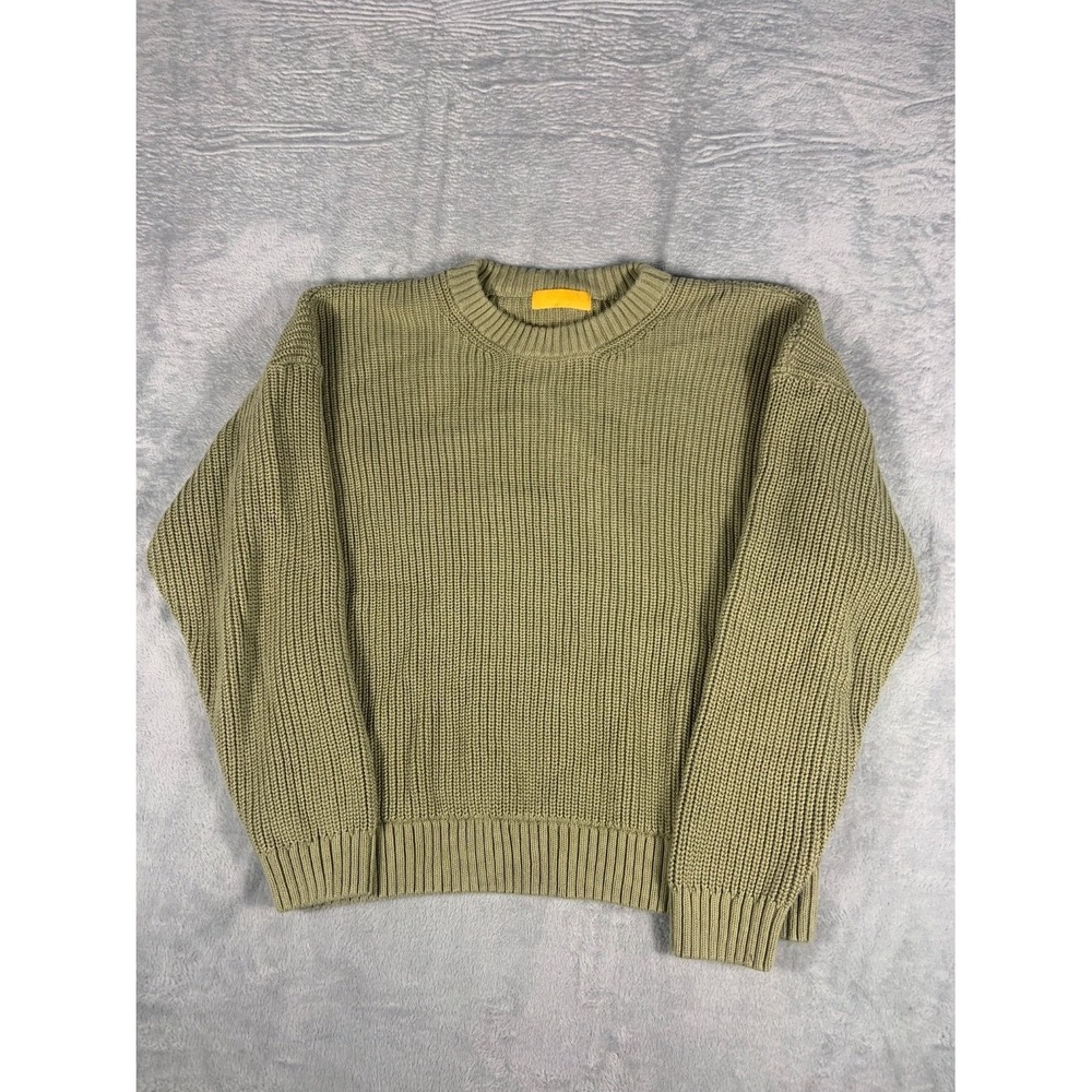 Yellow Label Co. Men's Sweater M Green Heavyweight Knit